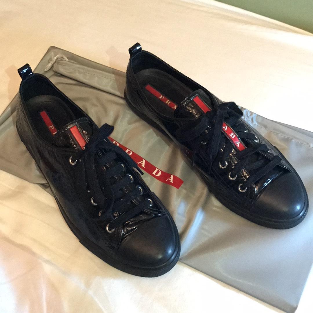 black prada tennis shoes